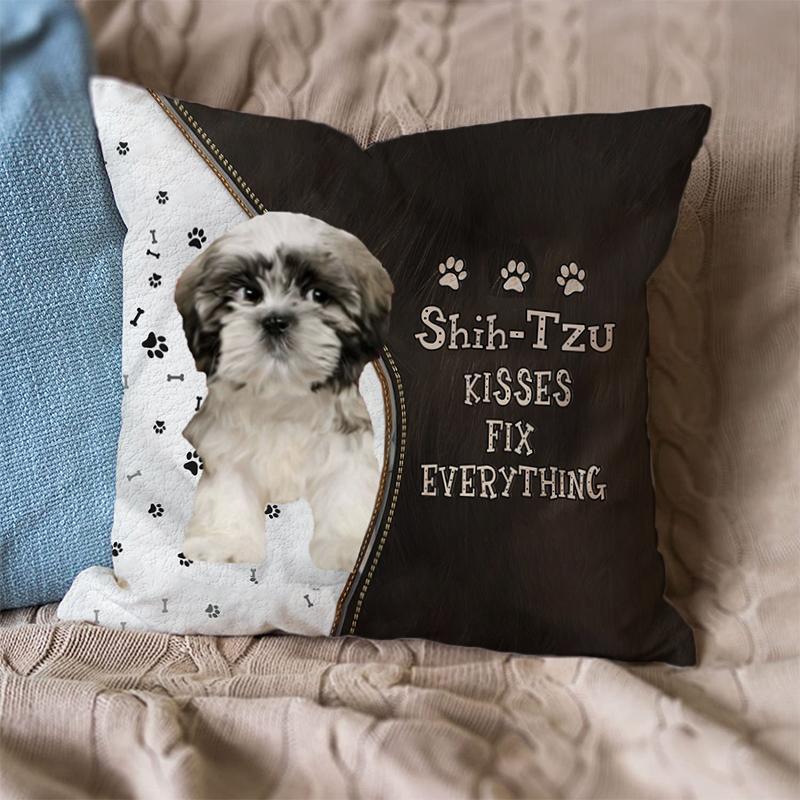 HKM-281171 Modern Geometric Linen Pillowcase for Sofa and Cushion, Short Plush Cover with PP Cotton Filling