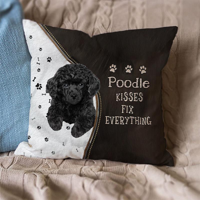HKM-281171 Modern Geometric Linen Pillowcase for Sofa and Cushion, Short Plush Cover with PP Cotton Filling