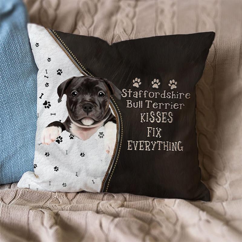 HKM-281171 Modern Geometric Linen Pillowcase for Sofa and Cushion, Short Plush Cover with PP Cotton Filling