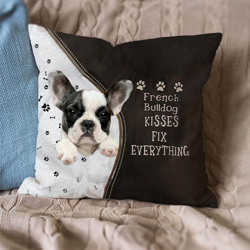 HKM-281171 Modern Geometric Linen Pillowcase for Sofa and Cushion, Short Plush Cover with PP Cotton Filling
