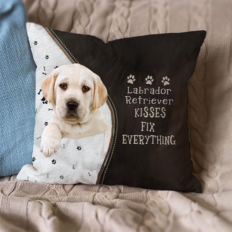 HKM-281171 Modern Geometric Linen Pillowcase for Sofa and Cushion, Short Plush Cover with PP Cotton Filling