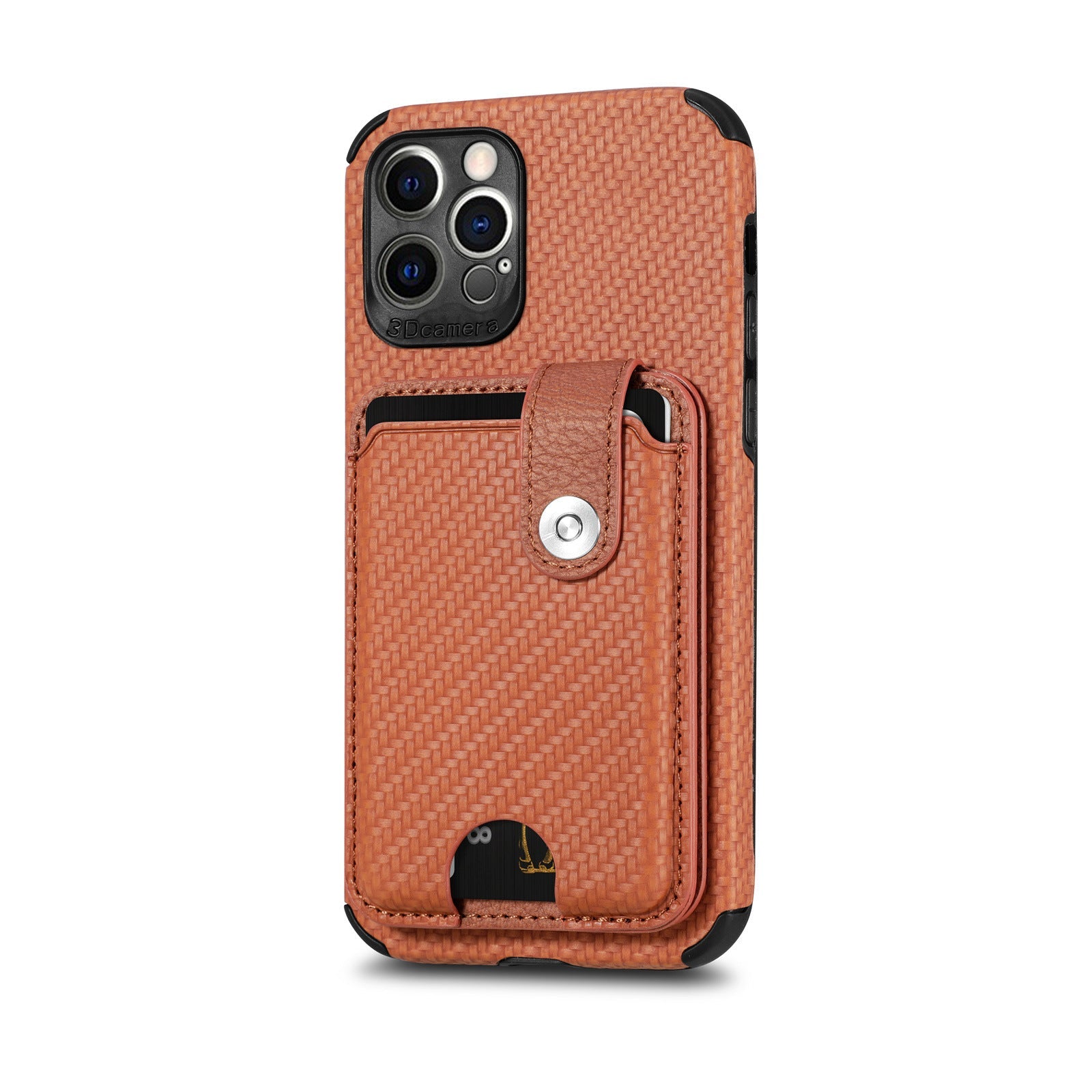HKM-281299 Creative Anti-Fall Mobile Phone Case with Card Holder Compatible with iPhone Models