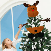 HKM-281491 Christmas Tree Top Decorations - Cloth Ornaments in Old Man, Snowman, and Elk Styles