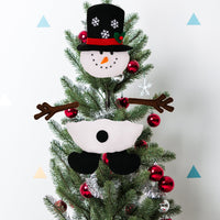 HKM-281491 Christmas Tree Top Decorations - Cloth Ornaments in Old Man, Snowman, and Elk Styles