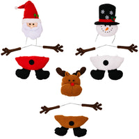 HKM-281491 Christmas Tree Top Decorations - Cloth Ornaments in Old Man, Snowman, and Elk Styles