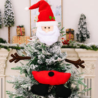 HKM-281491 Christmas Tree Top Decorations - Cloth Ornaments in Old Man, Snowman, and Elk Styles