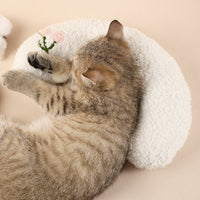 HKM-281491 Small Cotton Dog Cat Plush Pillow in Light Yellow, White, or Blue - 27x17x6 cm