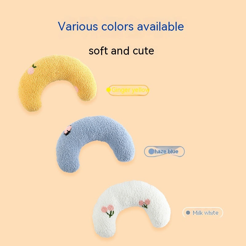 HKM-281491 Small Cotton Dog Cat Plush Pillow in Light Yellow, White, or Blue - 27x17x6 cm