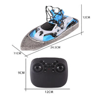 HKM-281619 3 in 1 Remote Control Hovercraft Drone Boat - Electric Vehicle for Air, Land, and Water Use
