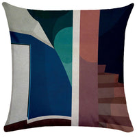 HKM-281747 Geometric Abstract Plush Pillowcase for Living Room, Bedroom, and More