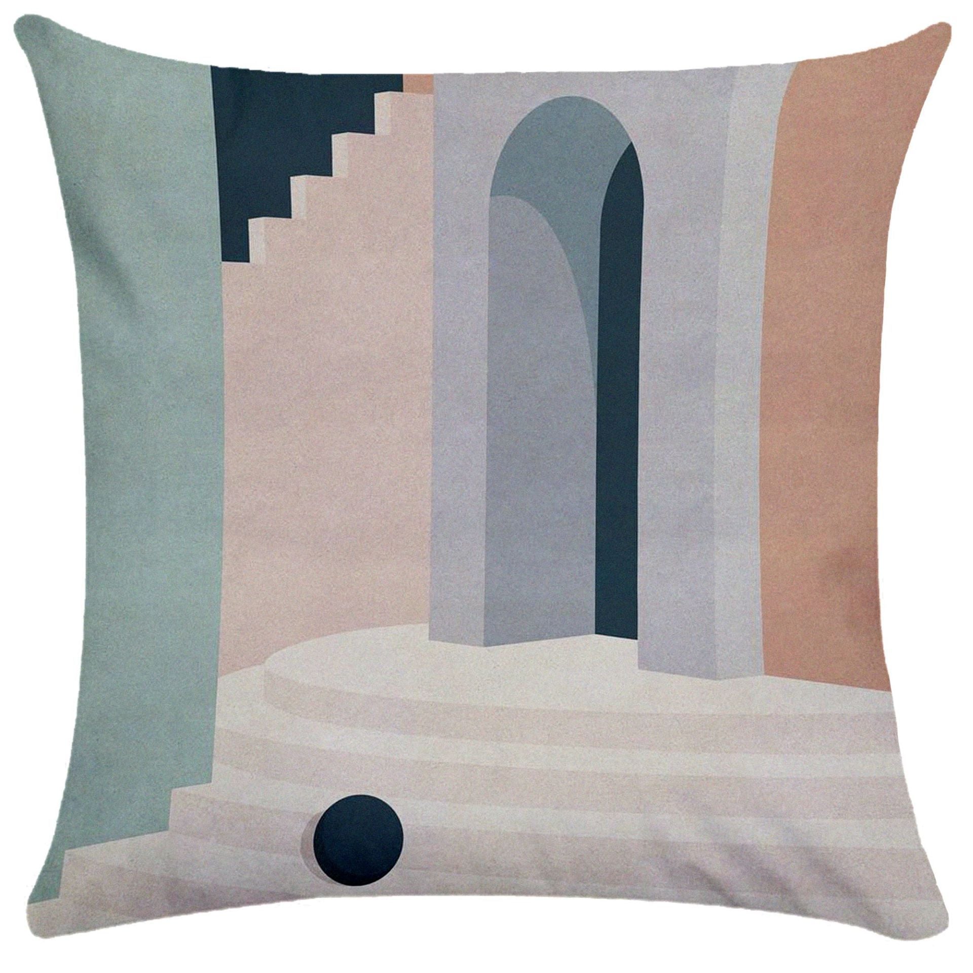 HKM-281747 Geometric Abstract Plush Pillowcase for Living Room, Bedroom, and More