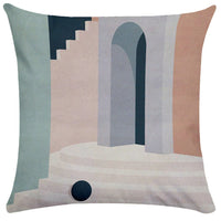 HKM-281747 Geometric Abstract Plush Pillowcase for Living Room, Bedroom, and More