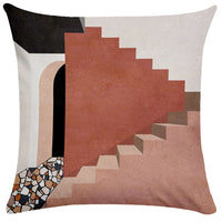 HKM-281747 Geometric Abstract Plush Pillowcase for Living Room, Bedroom, and More
