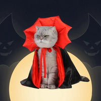 HKM-281811 Kawaii Vampire Cloak Costume for Small Dogs, Cats, Kittens - Ideal Halloween Pet Outfit