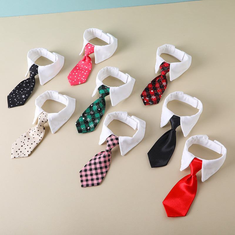 HKM-281875 Plaid Pet Tie for Dogs and Cats in Khaki, Black, Red, and More Patterns