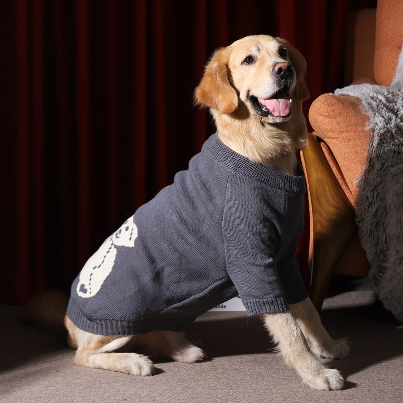 HKM-281939 Thickened Double-Layer Fleece Sweater for Large Dogs in Various Colors
