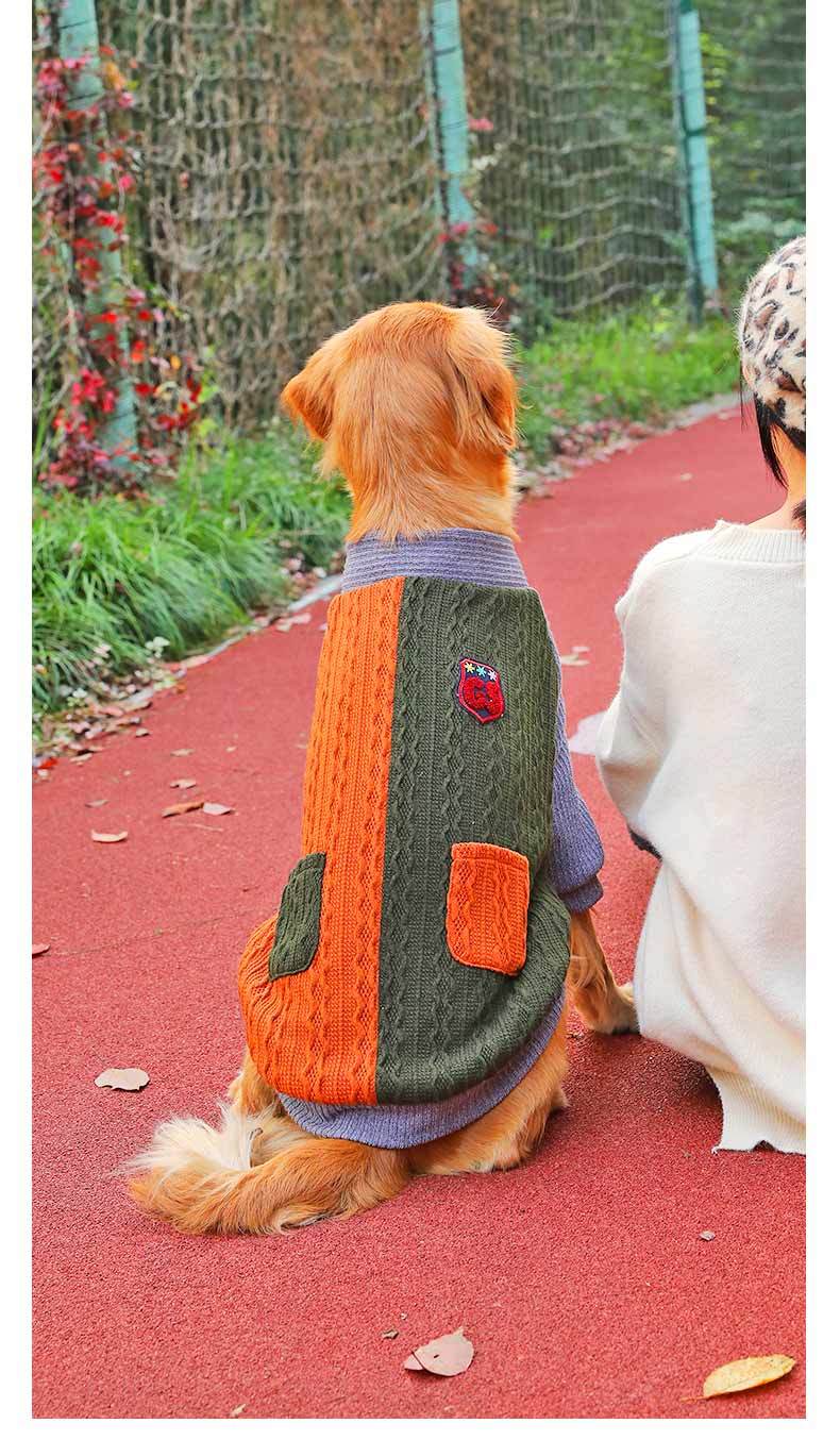 HKM-281939 Thickened Double-Layer Fleece Sweater for Large Dogs in Various Colors
