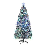 HKM-282003 Illuminated 150 cm Artificial Christmas Tree with LED Lights and Steel Stand