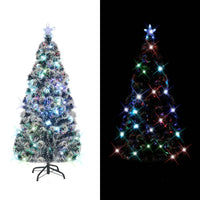HKM-282003 Illuminated 150 cm Artificial Christmas Tree with LED Lights and Steel Stand