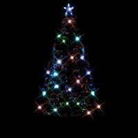 HKM-282003 Illuminated 150 cm Artificial Christmas Tree with LED Lights and Steel Stand