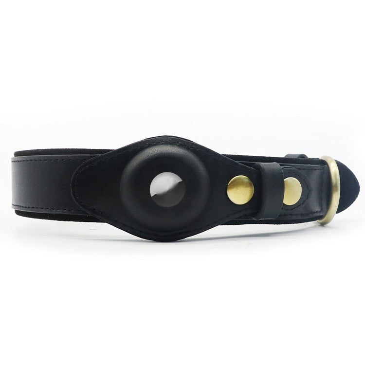 HKM-282067 Monochrome Green Genuine Leather Pet Collar for Dogs, Suitable for All Seasons and Celebrations