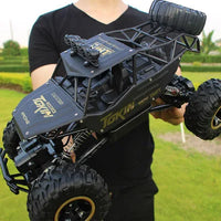 HKM-282195 1/12 Scale 4WD Off-Road Remote Control Truck with LED Lights and Metal Construction