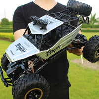 HKM-282195 1/12 Scale 4WD Off-Road Remote Control Truck with LED Lights and Metal Construction