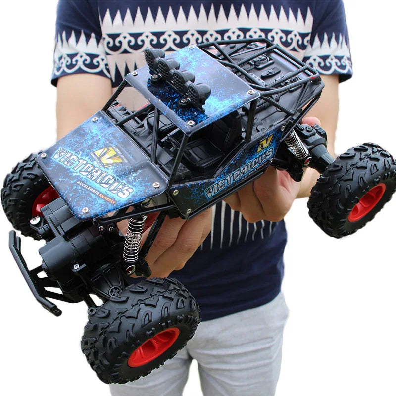 HKM-282195 1/12 Scale 4WD Off-Road Remote Control Truck with LED Lights and Metal Construction