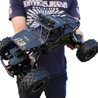 HKM-282195 1/12 Scale 4WD Off-Road Remote Control Truck with LED Lights and Metal Construction