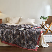 HKM-282195 Pure Cotton Double-Layer Yarn-Dyed Jacquard Summer Quilt - Available in Multiple Sizes
