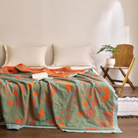 HKM-282195 Pure Cotton Double-Layer Yarn-Dyed Jacquard Summer Quilt - Available in Multiple Sizes