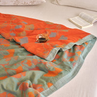 HKM-282195 Pure Cotton Double-Layer Yarn-Dyed Jacquard Summer Quilt - Available in Multiple Sizes