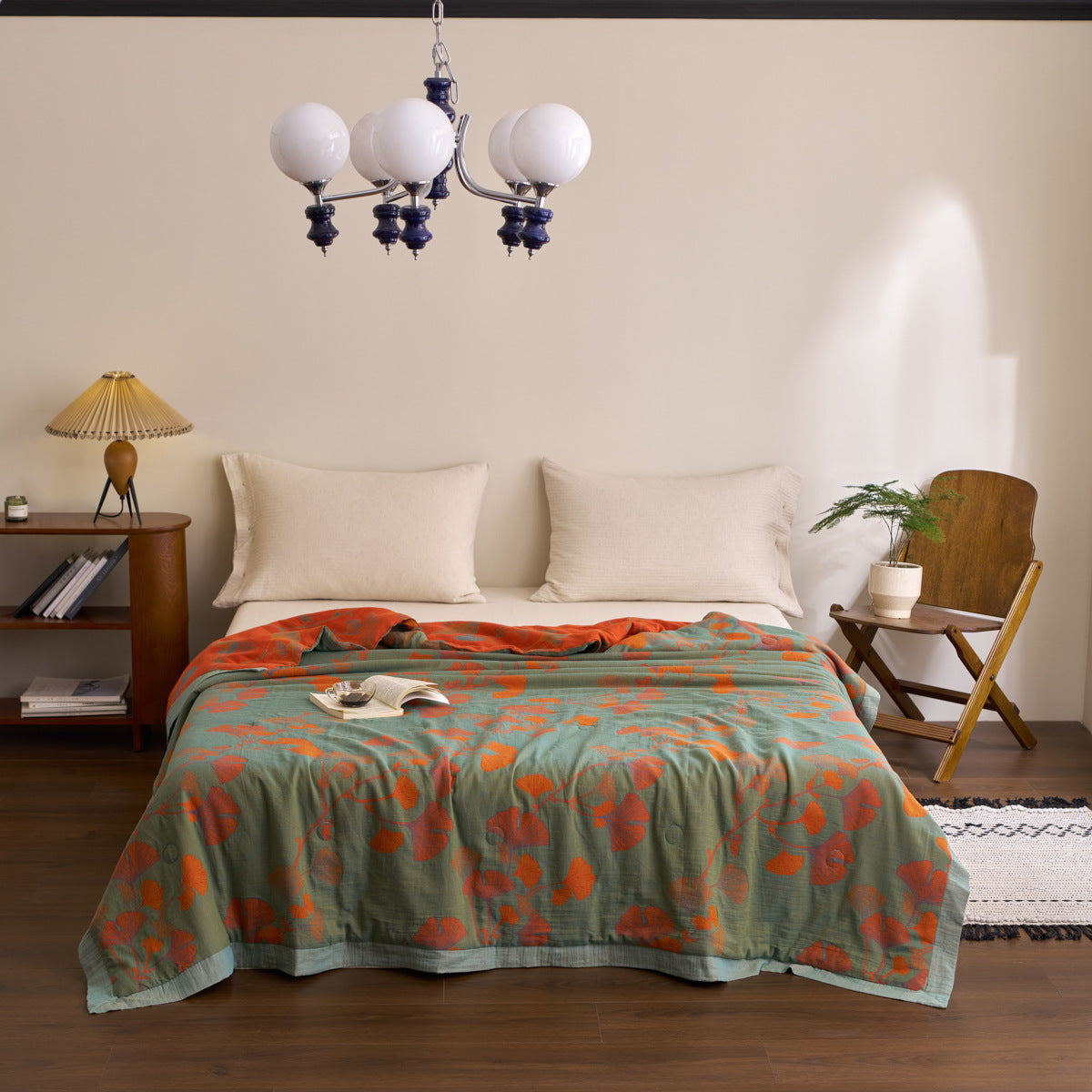 HKM-282195 Pure Cotton Double-Layer Yarn-Dyed Jacquard Summer Quilt - Available in Multiple Sizes