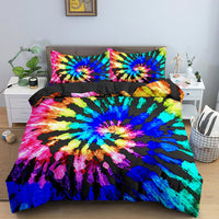 HKM-282515 3D Geometric Print Bedding Set - Quilt Cover, Bedspread & Pillowcase, EU King Size 220x240 cm