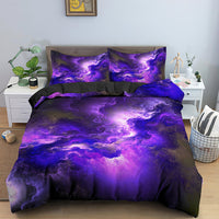 HKM-282515 3D Geometric Print Bedding Set - Quilt Cover, Bedspread & Pillowcase, EU King Size 220x240 cm