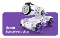 HKM-282771 Remote-controlled Bubble Spray Stunt Tank with Lighting and Music, Gravity Sensing, Dual Control, 2.4G Technology