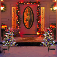 HKM-282963 Solar-Powered Waterproof Christmas Tree Lights with 2 Modes for Outdoor Pathway and Garden Decor