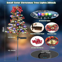 HKM-282963 Solar-Powered Waterproof Christmas Tree Lights with 2 Modes for Outdoor Pathway and Garden Decor
