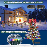 HKM-282963 Solar-Powered Waterproof Christmas Tree Lights with 2 Modes for Outdoor Pathway and Garden Decor
