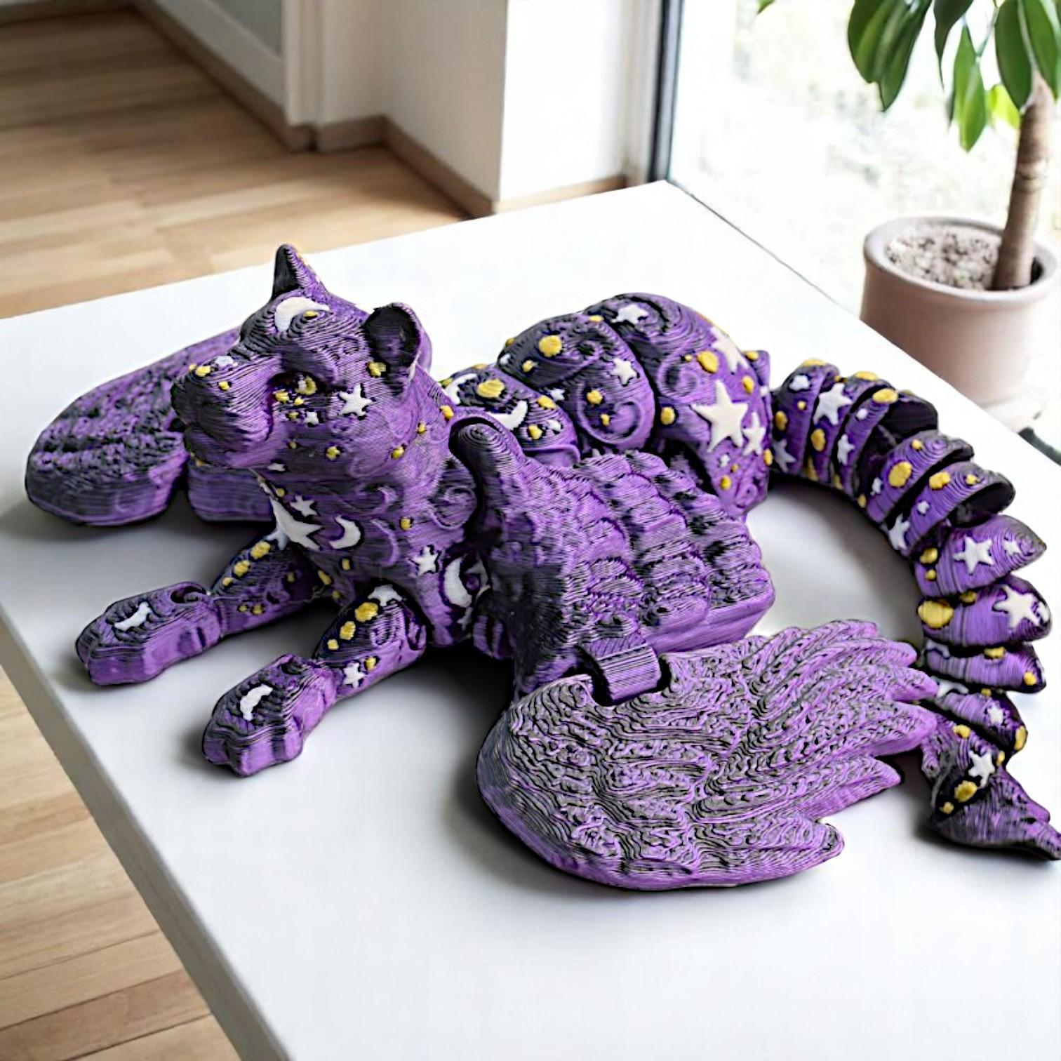 HKM-283027 Cosmic Dragon Space-Style Decorative Ornament with Exquisite Texture and Sci-Fi Design