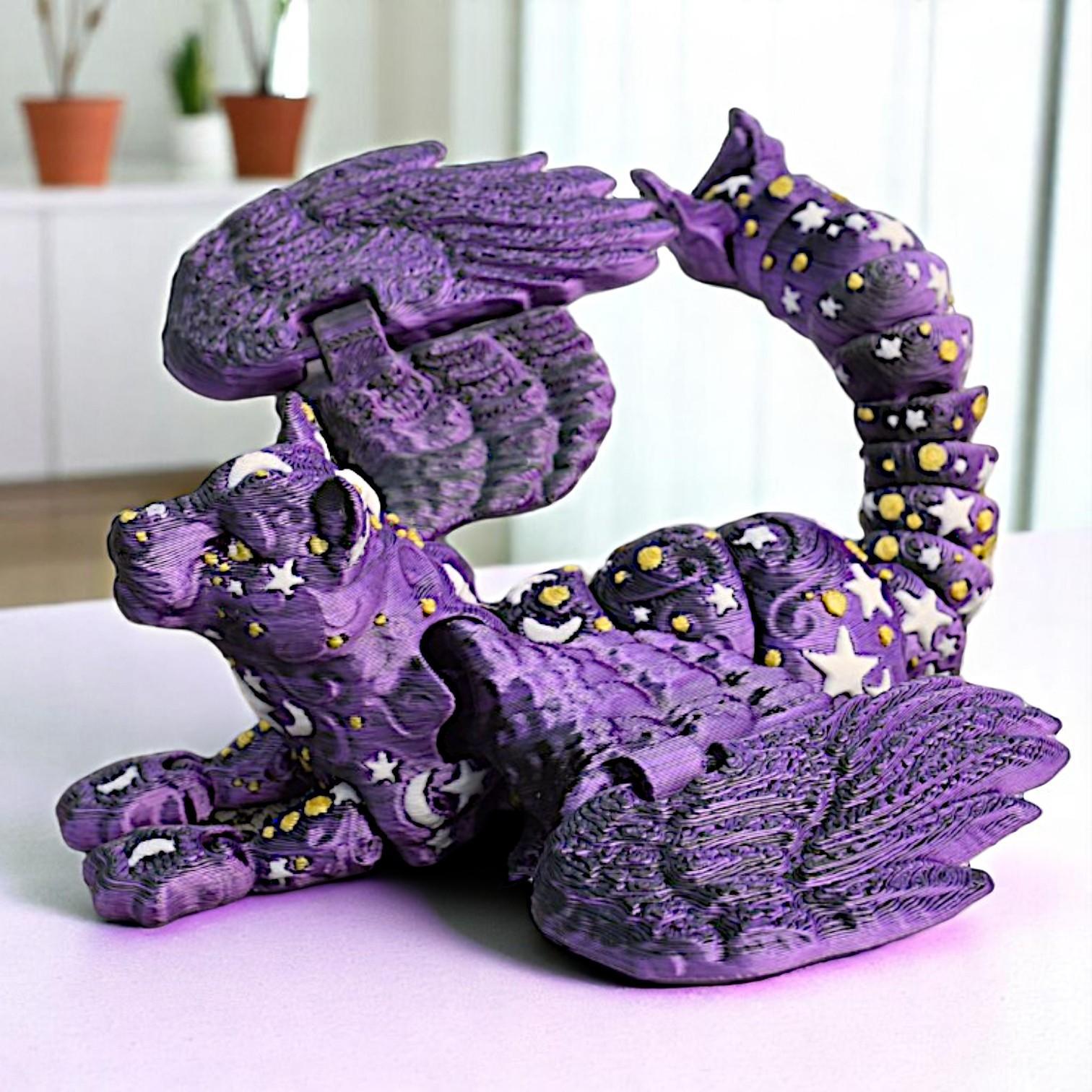 HKM-283027 Cosmic Dragon Space-Style Decorative Ornament with Exquisite Texture and Sci-Fi Design