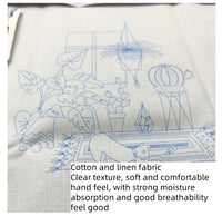 HKM-283347 Cartoon & Anime DIY Embroidery Material Kit for Christmas & Halloween, Cotton & Linen Canvas 30x30 with Bamboo Elastic