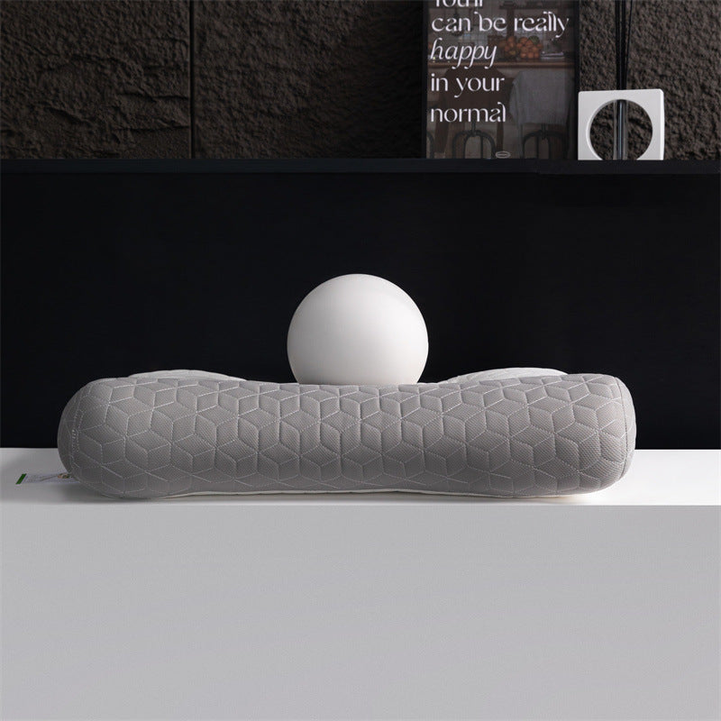 HKM-283475 Latex Cervical Support Traction Pillow for Improved Sleep - 95% Cotton Filling, Available in Multiple Sizes