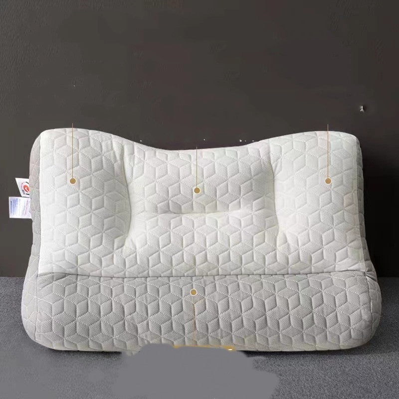 HKM-283475 Latex Cervical Support Traction Pillow for Improved Sleep - 95% Cotton Filling, Available in Multiple Sizes
