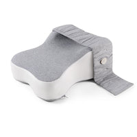 HKM-283667 Memory Foam Knee Pillow for Leg Support and Comfort - 35x25x13.5cm, Gray