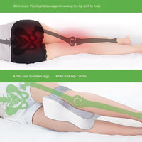 HKM-283667 Memory Foam Knee Pillow for Leg Support and Comfort - 35x25x13.5cm, Gray