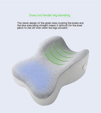 HKM-283667 Memory Foam Knee Pillow for Leg Support and Comfort - 35x25x13.5cm, Gray