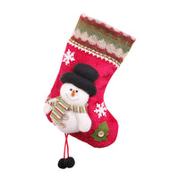 HKM-283795 Flannel Christmas Stockings Gift Bag - Small Hanging Decorations for Holiday Cheer