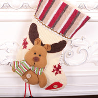 HKM-283795 Flannel Christmas Stockings Gift Bag - Small Hanging Decorations for Holiday Cheer