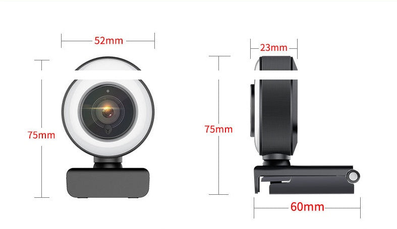 HKM-283859 1080P Auto Focus USB Fill Light Beauty Camera with Built-in Noise Reduction Microphone